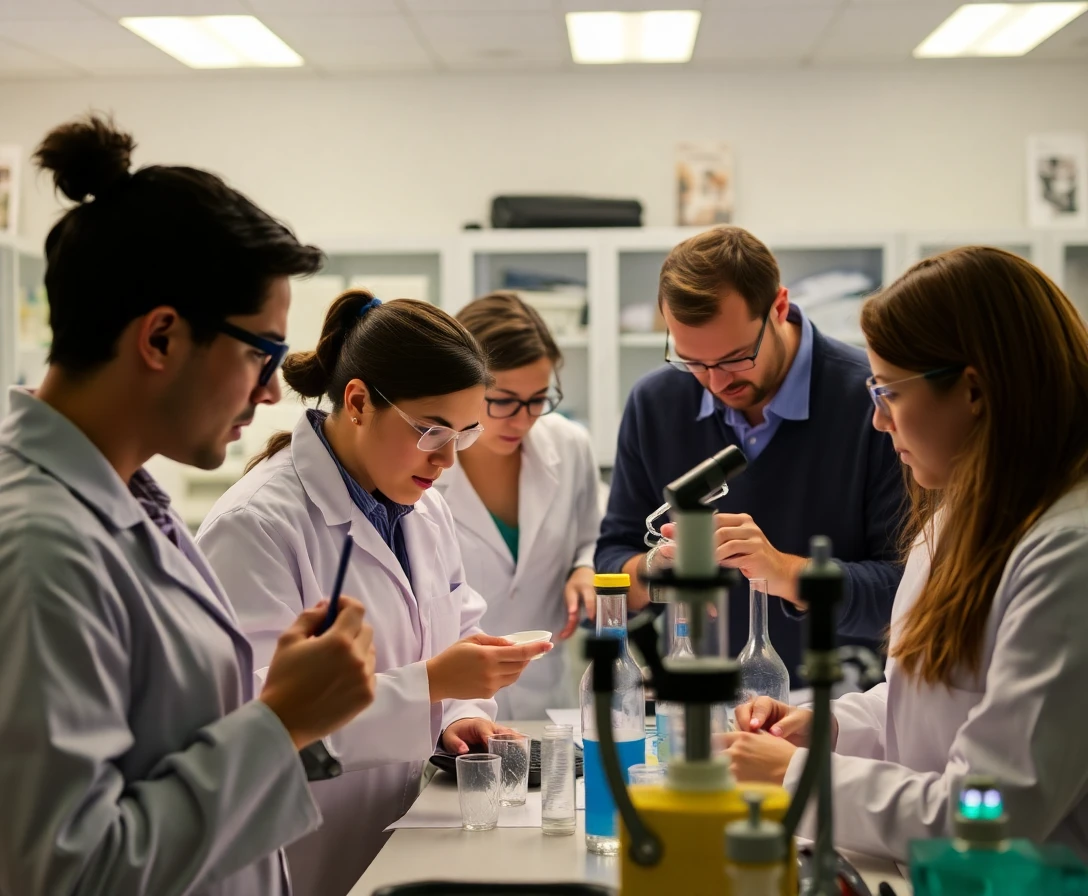 Equipo de investigación en el laboratorio